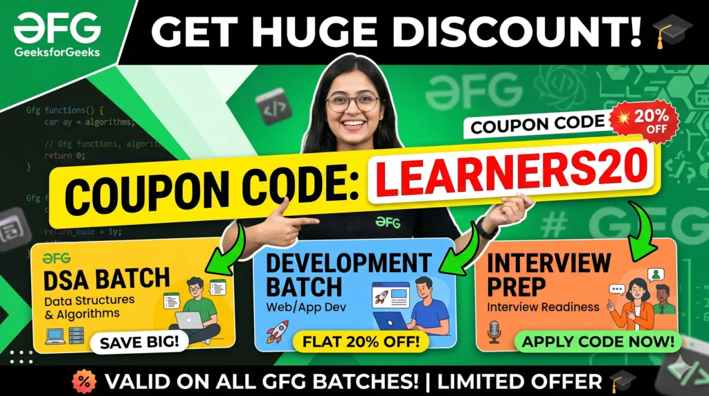 Geeks For Geeks Coupon